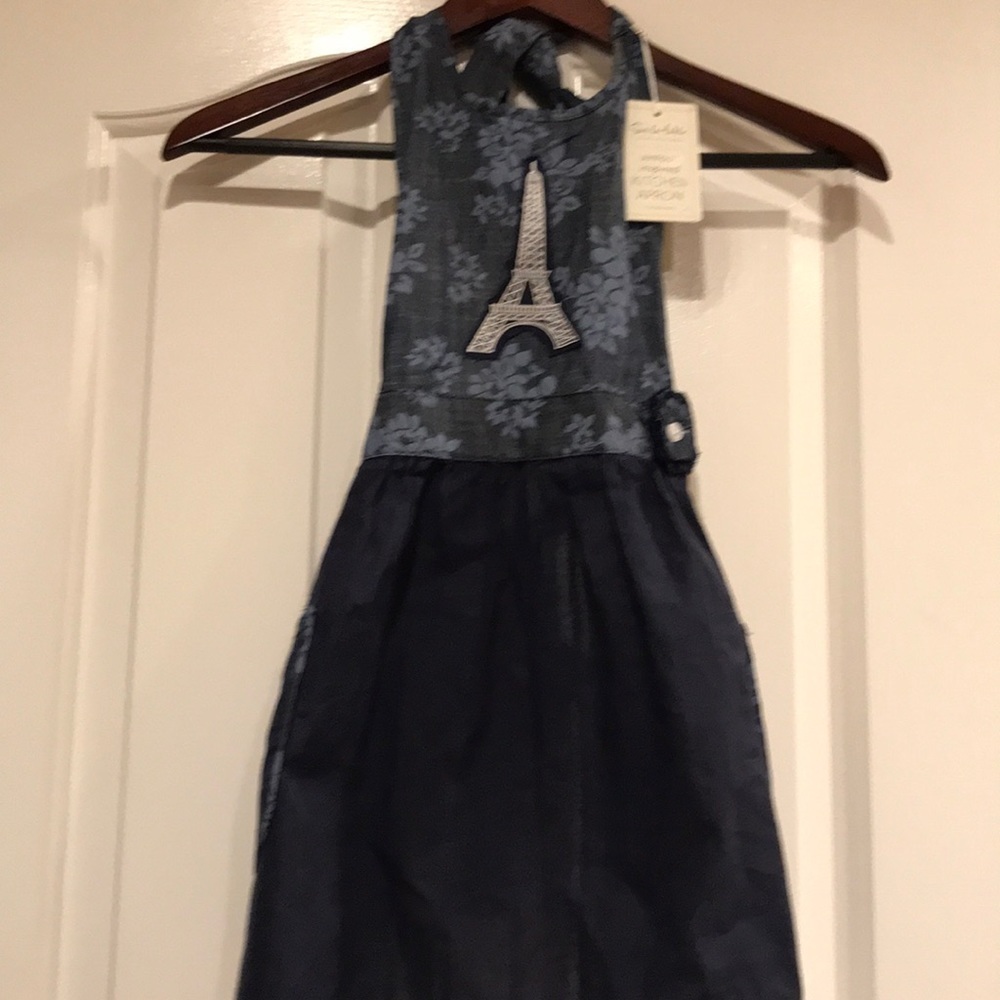 Sur La Table Blue Apron Girls One Size Eiffel Tower NWT